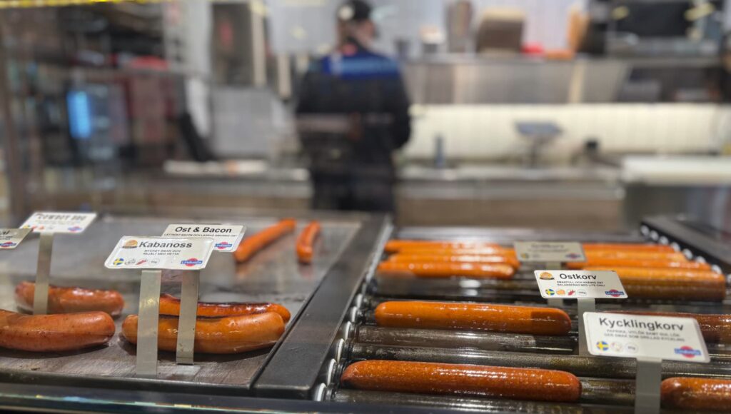 Korv på en grill