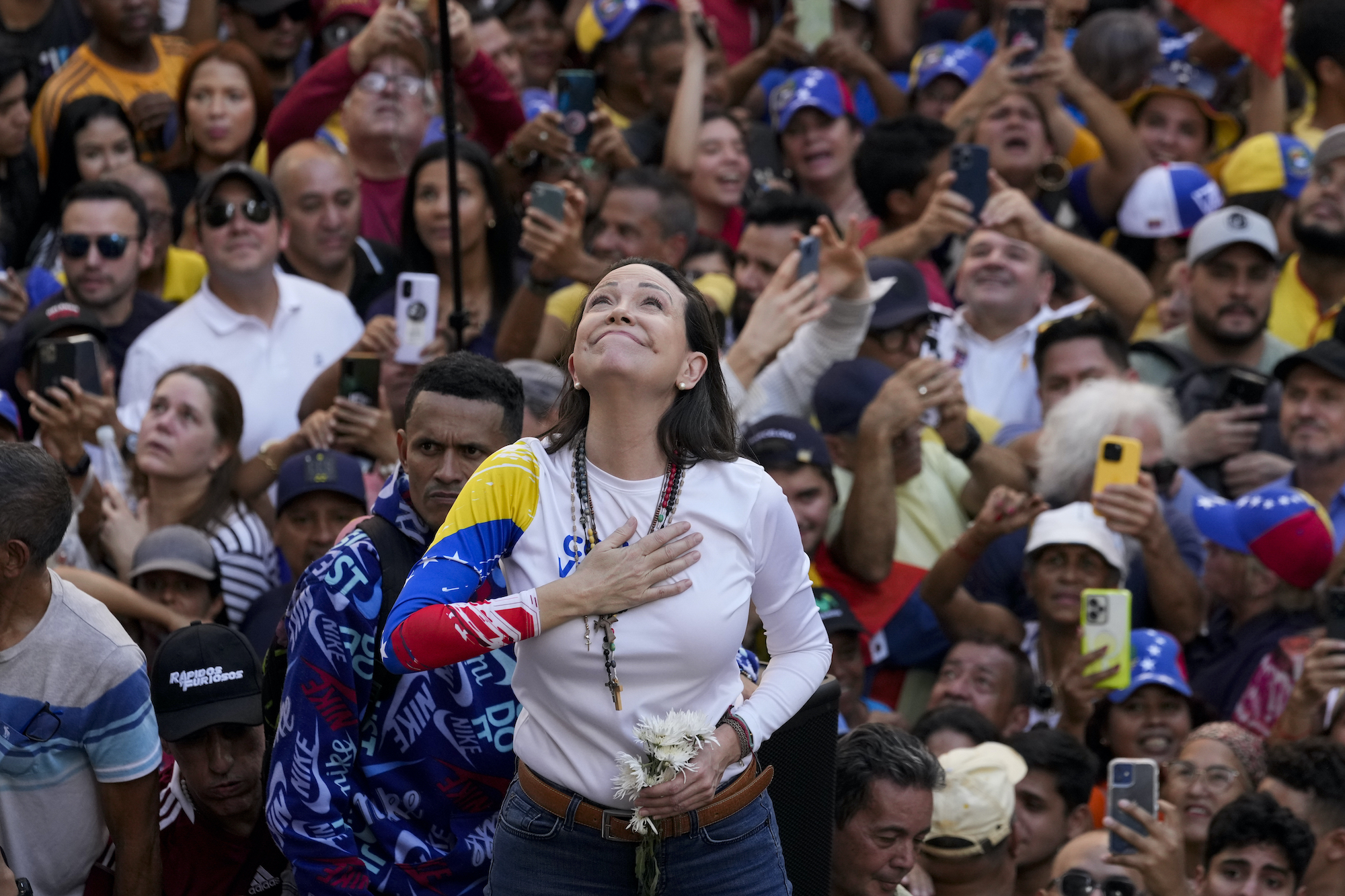 Den venezuelanska oppositionsledaren María Corina Machado får 2025 års Nobelpris i fred. 