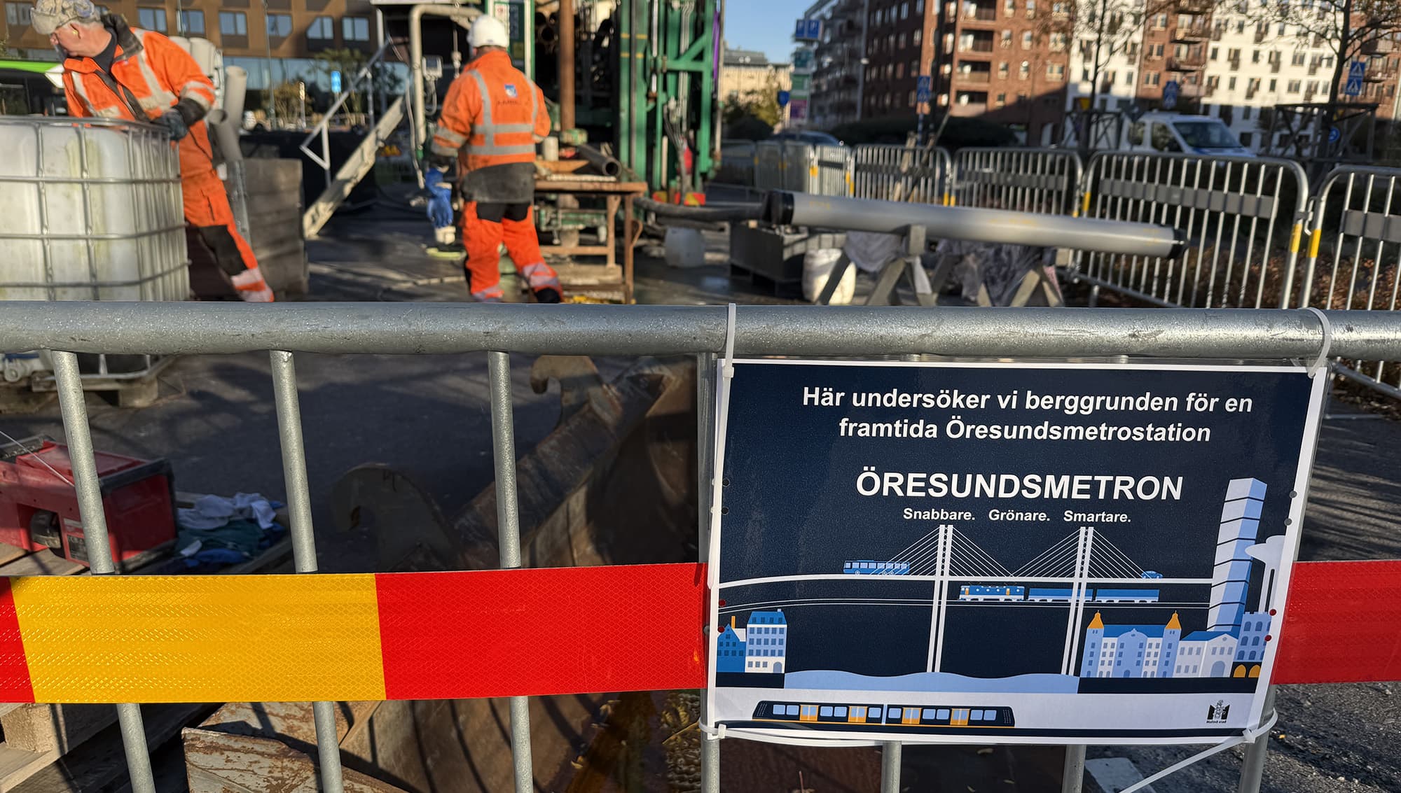 
Här ska en av stationerna till Öresundsmetron ligga. Foto: Olof Broddesson